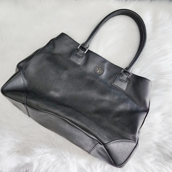 Tory Burch Hudson Bay Robinson Leather Tote - Picture 1 of 11